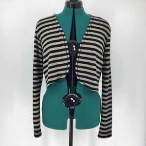 Animale Open Front Long Sleeve Shrug Sweater, L